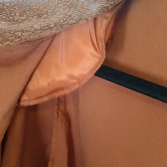 Alfred Dunner Brown Blazer Jacket Womens 12 Snakeskin Pattern Retro 70s Vintage - Picture 7 of 16